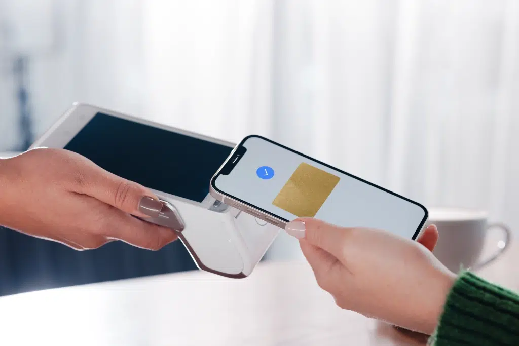 A hand held POS device