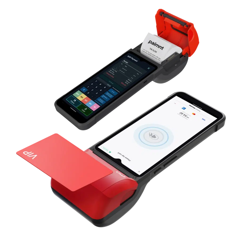 Photo of a hand held POS device.